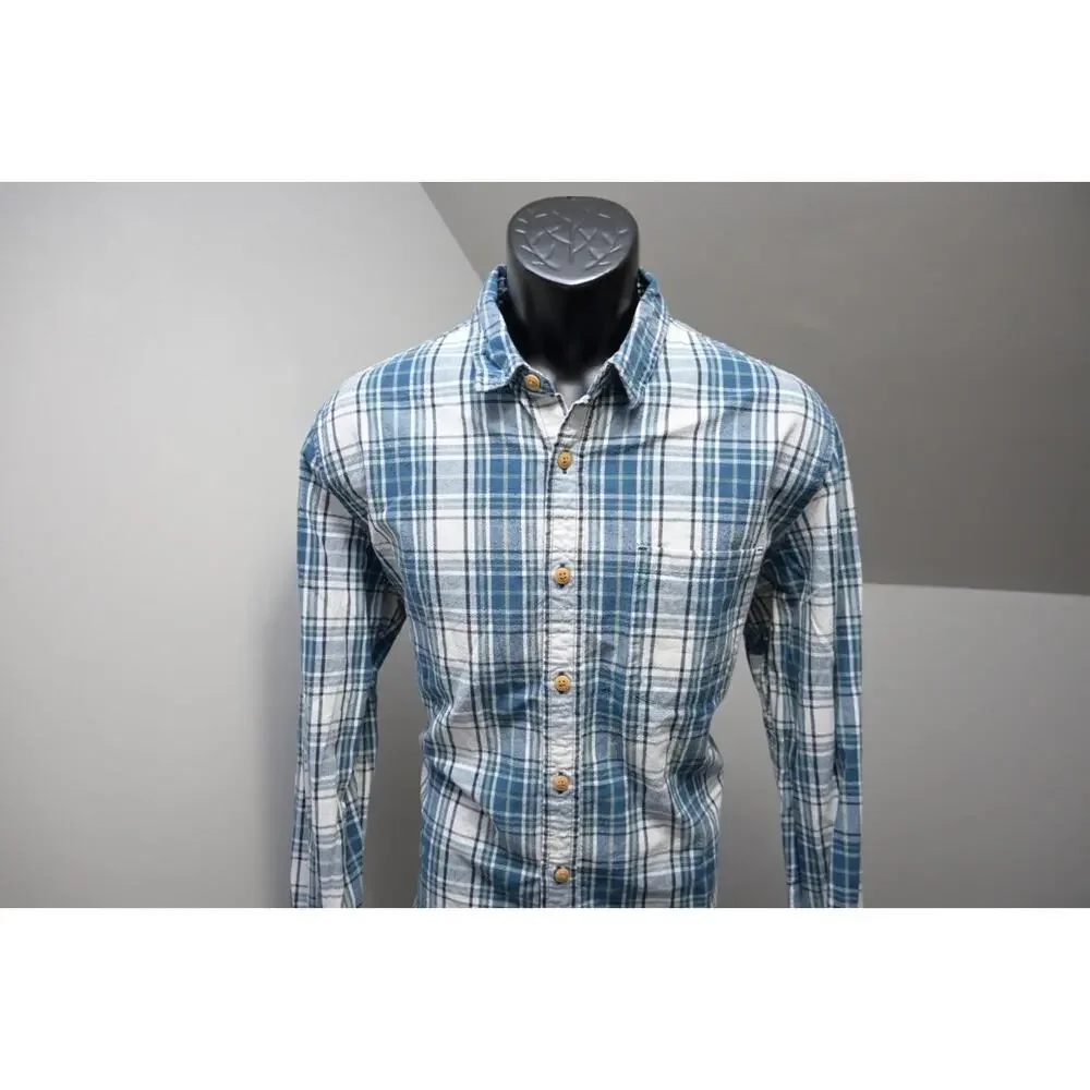 J Crew Casual Plaid Dress Shirt Button Up Front Pocket Long Sleeve Mens Sz Large